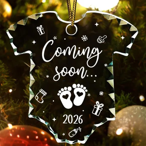 Miniatura 3 de Jesuspirit Adorno de bebé esperando 2025 – Regalos para futuros padres, padres que esperan ser regalos únicos 2025 – Adorno de Navidad de cristal