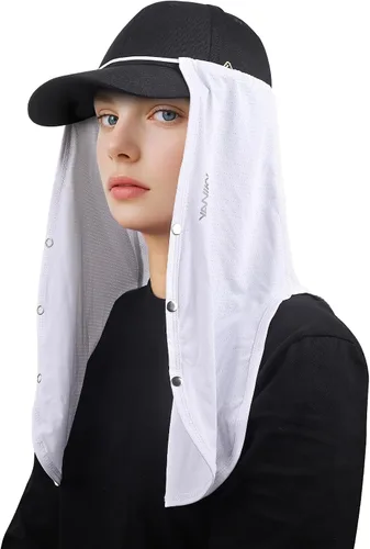 Miniatura 11 de Protección solar UV ajustable para el cuello, máscara multifuncional de protección solar 2 en 1, complemento de solapa para el cuello para gorras
