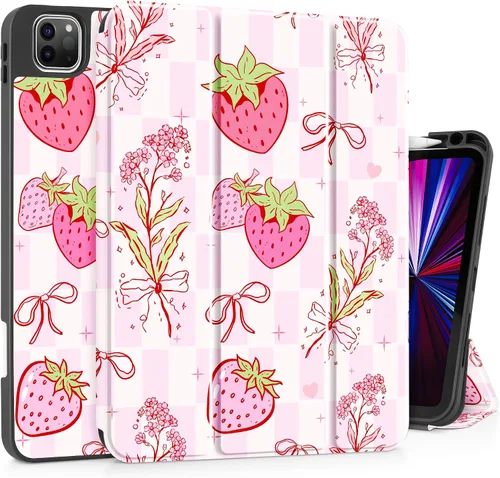 Miniatura 17 de May Chen Funda para iPad Pro de 11 pulgadas (4ª, 3ª, 2ª y 1ª generación) 2022 2021 2020 2018, soporte triple + soporte para lápiz + encendido