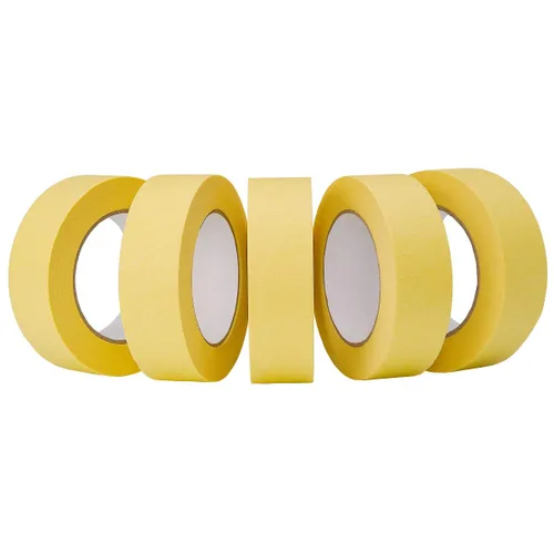 Miniatura 2 de Lichamp Paquete de 5 cintas de enmascaramiento de acabado automotriz amarillo de 1.4 pulgadas x 180.4 ft, cinta de pintura para carrocería