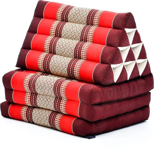Miniatura 3 de Leewadee - Cómodo colchón japonés para piso - Cama tailandesa para piso con cojín triangular - Colchón futón - Estera de masaje tailandesa, 67 x 21