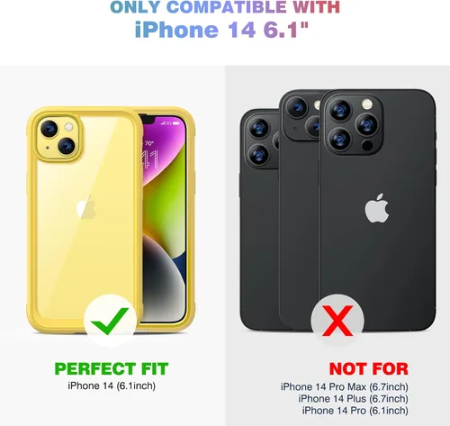 Miniatura 542 de Diaclara Funda diseñada para iPhone 16, mejorada [protección completa de la cámara], carcasa resistente de cuerpo completo con protector de pantalla