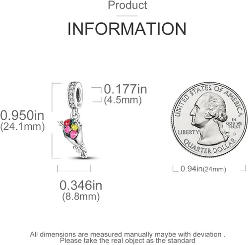 Miniatura 39 de MULA - Dijes de plata de ley 925 para pulseras y collares, colgantes de letras para la familia, cuentas de viaje en avión, dijes de árbol