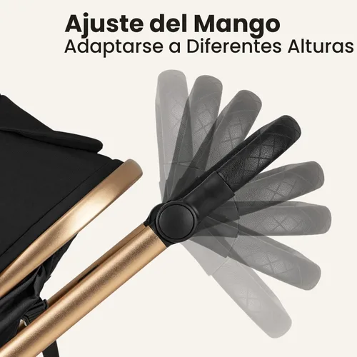 Miniatura 4 de INFANS Cochecito de Bebé 2 en 1, Cochecito Plegable para Recién Nacidos Cochecito Convertible Moisés para Bebé Plegable Paisaje Alto Absorción