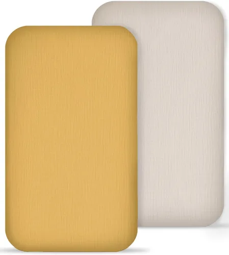 Miniatura 37 de Sábana de moisés para bebé niño y niña, sábanas ajustadas para colchón de moisés rectangular, ovalado, de reloj de arena, sábanas de cesta de Moisés