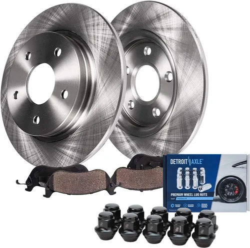 Miniatura 72 de Detroit Axle - 4 rotores de freno para Ford 2012 2013 2014 F-150 Lobo, repuesto de rotores de freno de disco: rotor delantero de 13.78 pulgadas