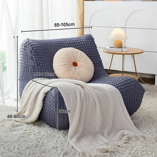 Miniatura 4 de TOPCHANCES Funda para silla Fireside, funda elástica para tumbona sin brazos, para sofá y muebles, protector de puf con parte inferior elástica