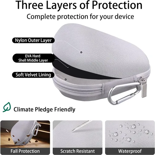 Miniatura 5 de co2CREA Carcasa rígida de repuesto para mouse inalámbrico Logitech MX Master 4 / MX Master 3 / Master 3S Advanced (funda gris media)