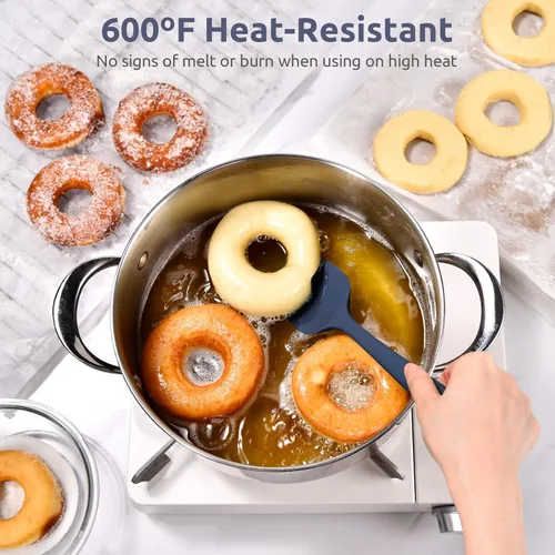Miniatura 3 de U-Taste - Espátula de cuchara de silicona resistente al calor: U-Taste 600ºF de alto calor, flexible, 11.38 pulgadas, mezcla de silicona, agitación
