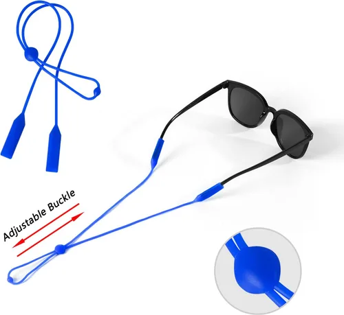Miniatura 7 de BILIONE 6 correas ajustables para gafas, soporte de silicona antideslizante para gafas para mujeres y hombres, correa para gafas deportivas