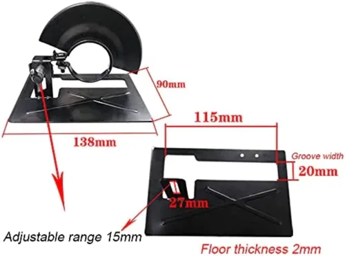 Miniatura 3 de Funda protectora de soporte de corte especial para amoladora angular, cubierta protectora ajustable, cubierta protectora para molino angular