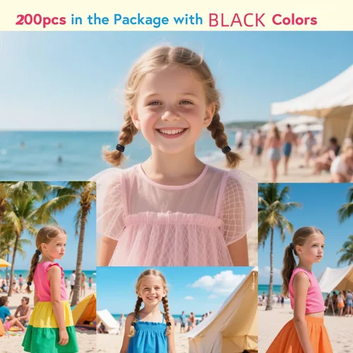 Miniatura 4 de Ligas pequeñas superelásticas para el cabello para niñas y niños pequeños, no se rompen, elásticos para coletas, coleteros para el cabello, no se