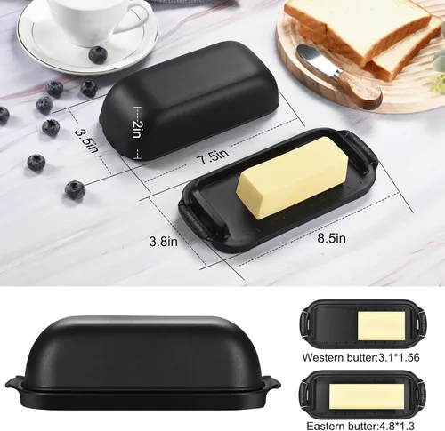Miniatura 2 de Mantequillera con tapa, recipiente de mantequilla para encimera, mantequera irrompible para decoración de cocina en el hogar, perfecta