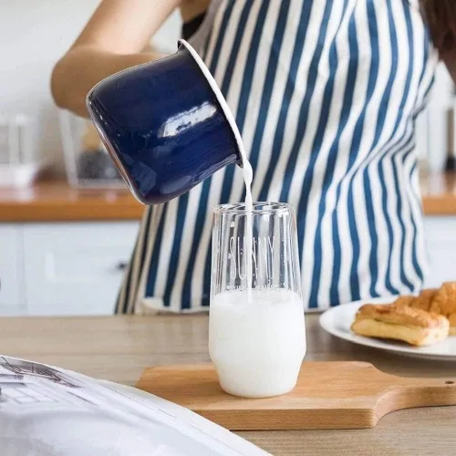 Miniatura 3 de Olla de leche esmaltada, olla pequeña para leche, calentador de mantequilla de 4 pulgadas, 17 onzas, sartén pequeña esmaltada con mango de madera