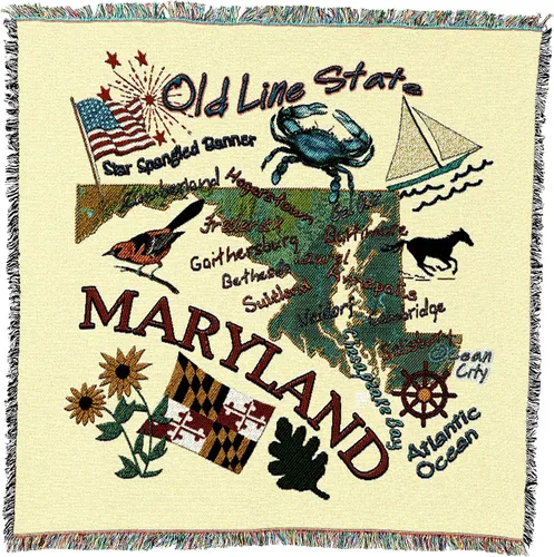 Miniatura 33 de Pure Country Weavers State of Alabama - Manta cuadrada para regalo, manta de tapiz tejida de algodón, fabricada en los Estados Unidos