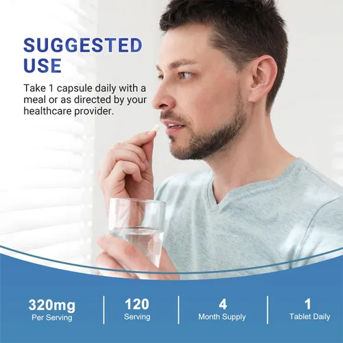 Miniatura 8 de Heivy Complejo de magnesio 4 en 1 con zinc y vitamina D3, 320 mg de magnesio elemental (glicinato/citrato/gluconato/malato), 120 cápsulas