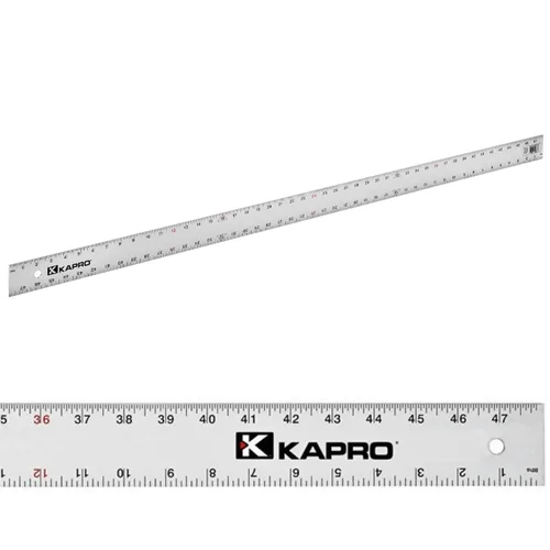 Kapro - Regla de borde recto 308 - Incrementos de 1/1 pulgada y 1/16" - Grado de contratista - Con impresión resistente al desgaste - Para