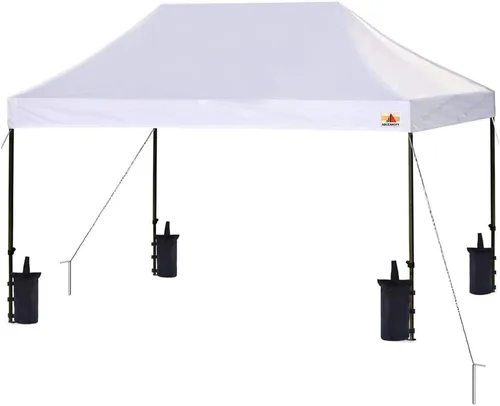 Miniatura 9 de SereneLife - Tienda de campaña desplegable de 10 x 20 pulgadas, toldo plegable, con parte superior de tienda impermeable, bolsa de transporte Blanco
