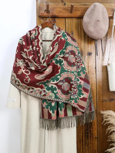 Miniatura 96 de iCuviy Bufanda grande de moda para invierno, chales y envolturas para mujer, extra suave, sensación de cachemira, bufandas frías para mujer