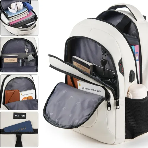 Miniatura 3 de YAMTION Mochila escolar de 17.3 pulgadas para adolescentes, niñas y niños, unisex, mochila con USB para estudiantes universitarios de secundaria