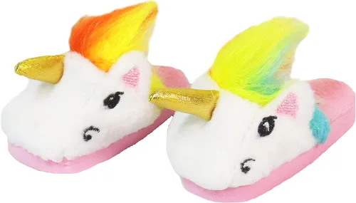 American Fashion World Pantuflas de unicornio para muñecas de 18 pulgadas | Calidad premium y diseño moderno | Zapatos de muñeca | Moda de zapatos