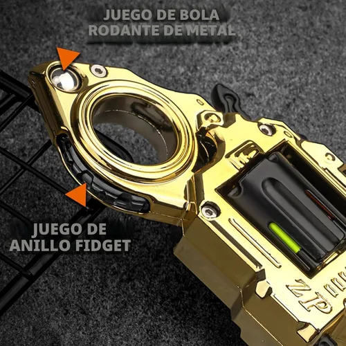 Miniatura 7 de Juguetes de Metal para Girar para Adultos Pistola: Fidget Spinner Juguetes de Girar Geniales para Hombres Anillo de Spinner para Alivio del Estrés