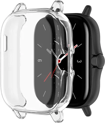 Miniatura 10 de FitTurn Funda protectora de pantalla compatible con Amazfit GTS 2/GTS3, proceso de chapado completo, color metal, TPU, a prueba de golpes, carcasa
