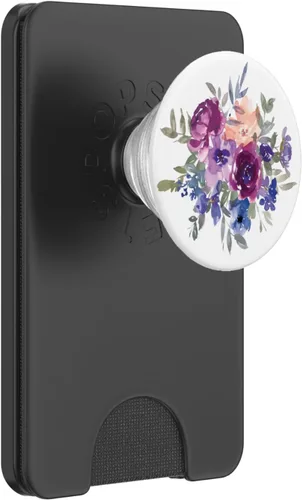 Miniatura 7 de PopSockets de flores moradas para mujer, PopGrip intercambiable