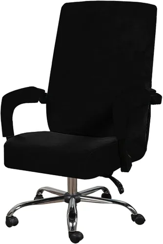 Miniatura 11 de Funda para silla de oficina con fundas para reposabrazos, funda elástica de terciopelo suave para silla de escritorio, fundas protectoras para silla