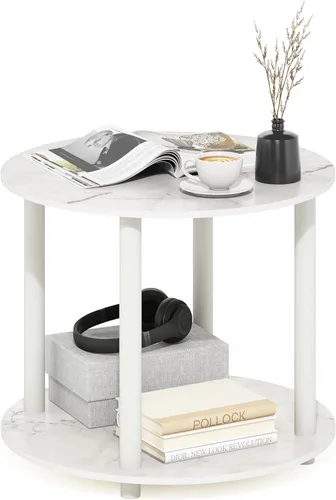 Miniatura 17 de Furinno Mesa de centro de diseño simple, nogal oscuro