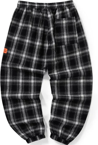 Miniatura 2 de Genanx Pantalones deportivos con cordón para hombre, pantalones deportivos con gráficos de letras, pantalones cargo punk, pantalones de hip hop