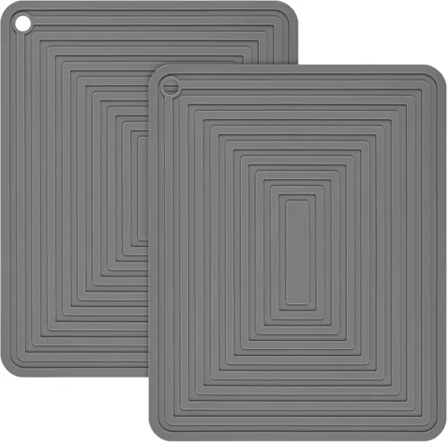 Salvamanteles de silicona para ollas y sartenes, juego de alfombrillas resistentes al calor, almohadillas calientes flexibles para mesa de cocina,