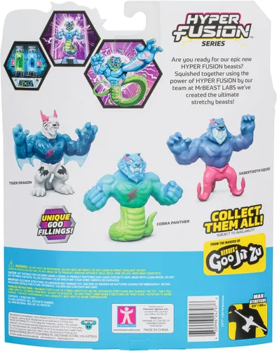 Miniatura 5 de MrBeast Lab - Héroe elástico Hyper Fusion, Cobra Panther, figura de pie rellena de Goo de 5 pulgadas (12.7 cm), se estira hasta 3 veces su