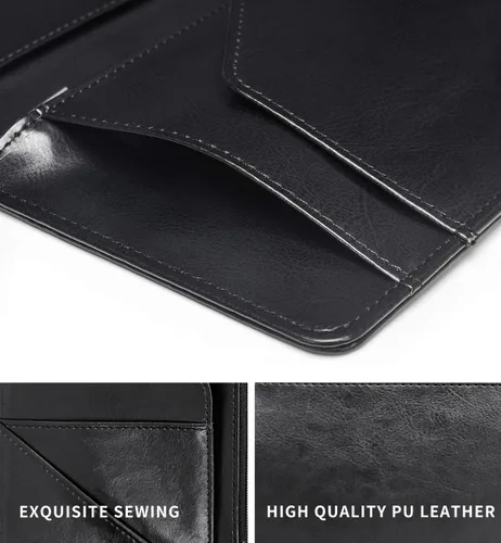 Miniatura 6 de Libros de mesero para camarera, cartera de cuero para camarero con cremallera, soporte para recibos, para camarero, camarero, accesorios