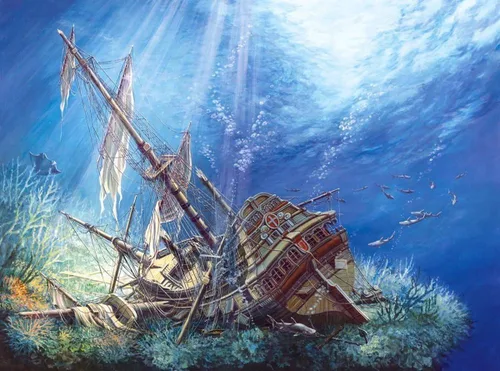Miniatura 2 de Castorland Rompecabezas de galeón hundido (2000 piezas)