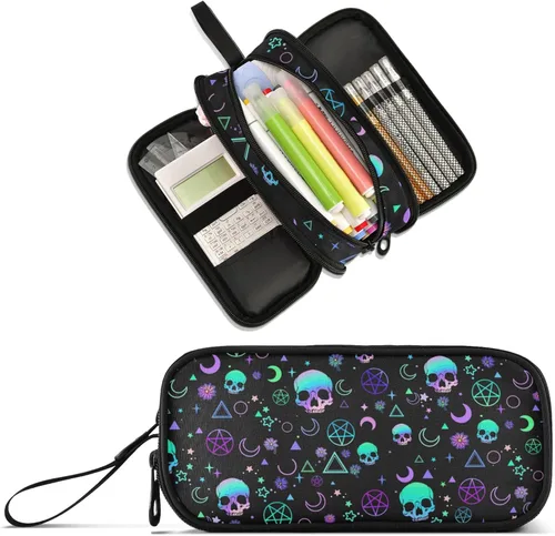 Miniatura 22 de Estuche para lápices de gran capacidad de los años 80 y 90, bolsa para lápices, oficina, escuela, bolsa grande para bolígrafos con almacenamiento