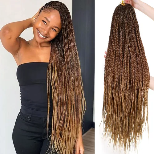 Miniatura 11 de Unionbeauty - Trenzas de ganchillo de 10 pulgadas, trenzas de ganchillo medianas sin nudos, 6 paquetes, trenzas de caja Goddess para mujeres negras