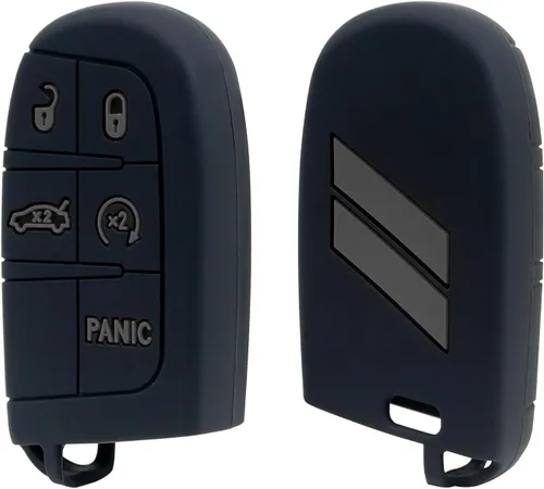 Miniatura 10 de Cubierta para llavero REMOCH para accesorios Dodge, estuche para llave de 5 botones para Dodge Charger Challenger Dart Durango Journey, control Rojo