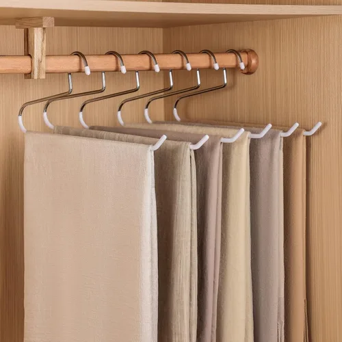VASLIM Paquete de 8 perchas resistentes con revestimiento de vinilo negro antideslizante, ideal para edredones, manteles, toallas, sacos de dormir,