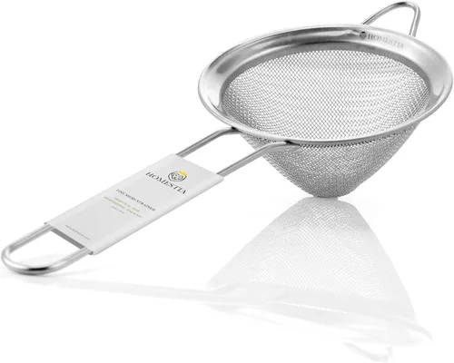 Miniatura 11 de Homestia - Colador de acero inoxidable de malla fina para colar té, colador de té de 3 pulgadas. Plateado