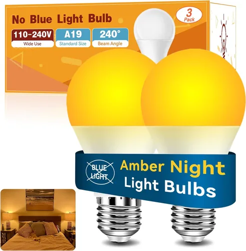 Miniatura 15 de Neporal Bombillas de Luz Roja de 625nm 3W para Dormir, Bombillas de Bloqueo 100% de Luz Azul para Promover la Melatonina, Bombilla LED A19
