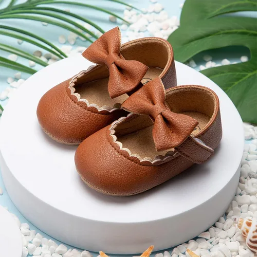 Miniatura 4 de HsdsBebe Zapatos planos Mary Jane para bebés y niñas, suela suave, antideslizante, con lazo, suela suave, para los primeros pasos, zapatos de vestir