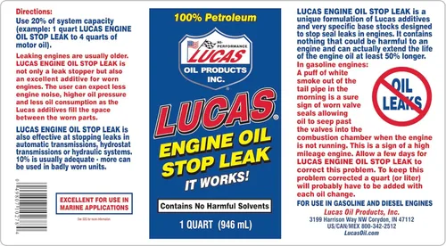 Miniatura 4 de Lucas Oil 10278 Fuga de parada de aceite del motor - 1 cuarto de galón
