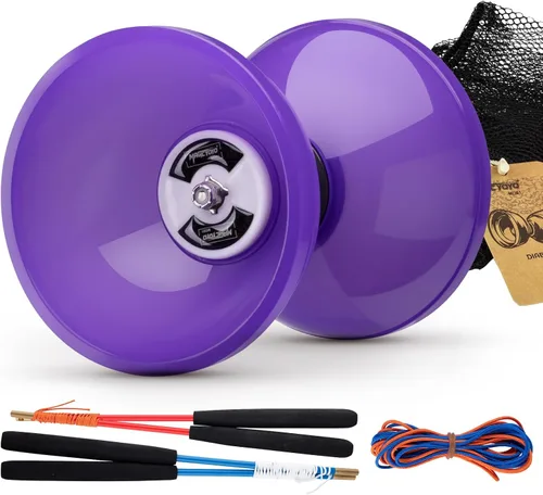 Miniatura 9 de CHEE MONG MD01 Yoyo chino para niños y adultos, diábolo profesional de triple rodamiento, juguete Diábolo Yoyo de 5 pulgadas con 2 varillas
