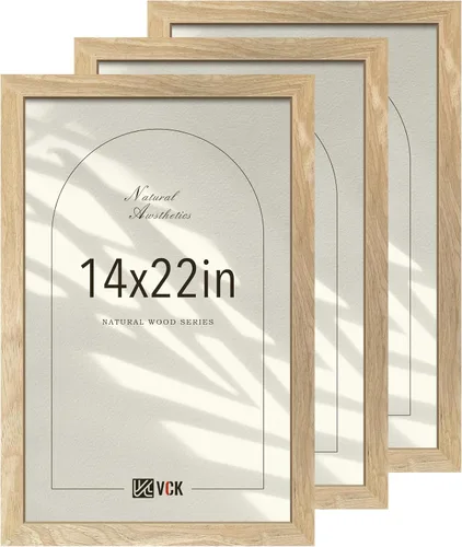 Miniatura 33 de VCK Juego de 3 portarretratos de madera negra de 8 x 10 pulgadas con exclusiva veta de madera, marco para el hogar, estudio y galería, mesa o colgar