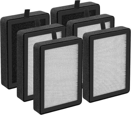Miniatura 9 de Paquete de 4 filtros de repuesto LV-H128 compatibles con purificadores de aire LEVOIT LV-H128 / PUURVSAS (HM669A) / ROVACS (RV60), capa media, capa