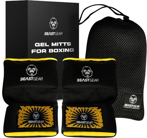 Miniatura 7 de Beast Gear Guantes interiores de boxeo con relleno de gel, correas de muñeca rápidas de 39.4 in para hombres y mujeres - MMA, Muay Thai, Kickboxing