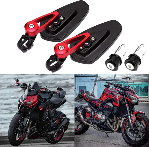 Miniatura 10 de Rich Choices Universal Espejos Retrovisores Negros para Motocicleta de 22mm 7/8'' de Extremo de Manillar GROM MSX125 CB500F Z125 pro Z650 Z750 Z800