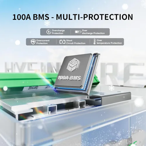 Miniatura 2 de Batería LiFePO4 Bluetooth de 12 V 100 Ah, batería de litio del grupo 24, corte de baja temperatura, BMS inteligente de 100 A, batería LiFePO4