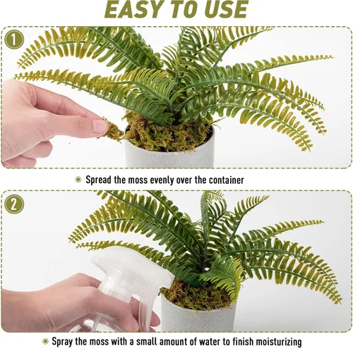 Miniatura 5 de EBOOT Musgo falso de musgo sintético de 42.33 onzas para plantas en maceta, musgo sintético de gran capacidad para terrario, musgo natural